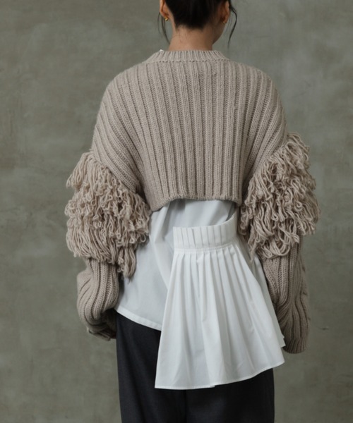 「LEANN MOMENT」 長袖ニット フリー ベージュ レディース_画像9