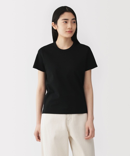 無印良品（MUJI） tシャツ 婦人 涼感汗じみしにくいクルーネック半袖T