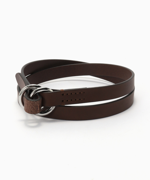 J&M DAVIDSON ブラウンレザーベルト J&M Davidson（J＆Mデヴィッドソン） ジェイアンドエムデヴィッドソン