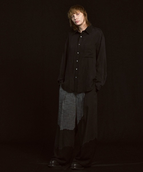「MAISON SPECIAL」 長袖シャツ 0 ブラウン メンズの画像