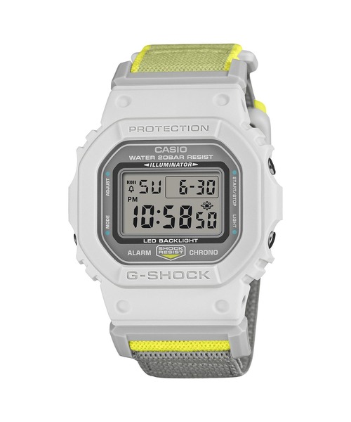 エ*)様 G-SHOCK デジタル腕時計 ホワイト【未使用に近い】 G-SHOCK 腕時計 NEW CLOTH BANDシリーズ / DW-5600MNC-7A8JF メンズ