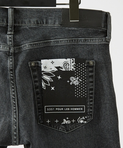 「5351 POUR LES HOMMES」 スキニーデニムパンツ 46 グレー メンズの画像
