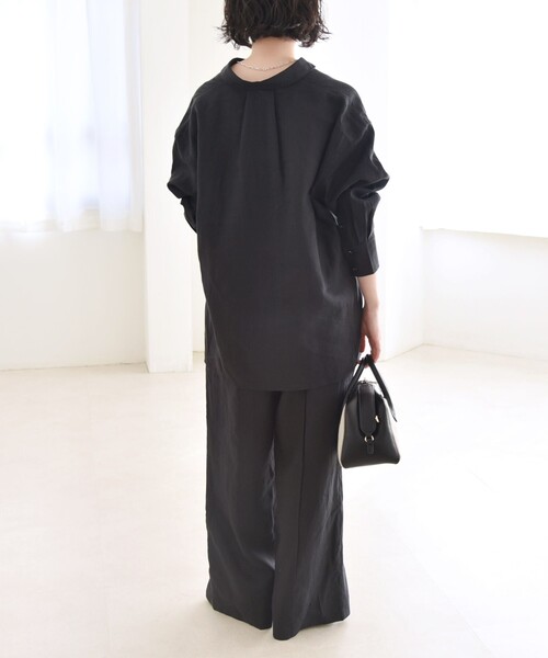 「quaranciel」 長袖ポロシャツ ONE SIZE ブラウン レディース_画像3