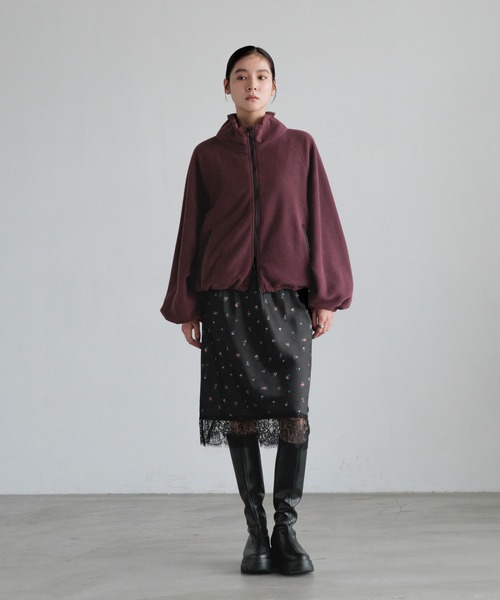 LOWRYSFARM 今季 シアーシャツ サテンスカートのセット 専用 LOWRYS FARM（ローリーズファーム） スカート ストレッチサテンレース