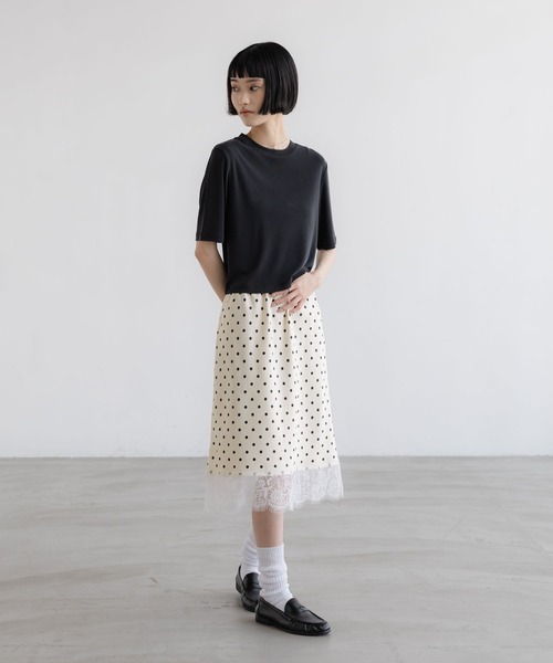 LOWRYS FARM（ローリーズファーム） スカート ストレッチサテンレース