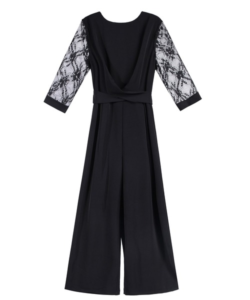 「DRESS PLUS」 オールインワン L チャコールグレー レディース_画像2