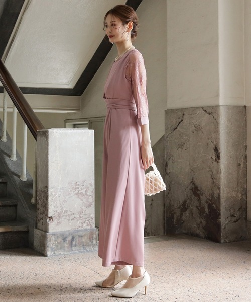 「DRESS PLUS」 オールインワン L チャコールグレー レディース_画像9