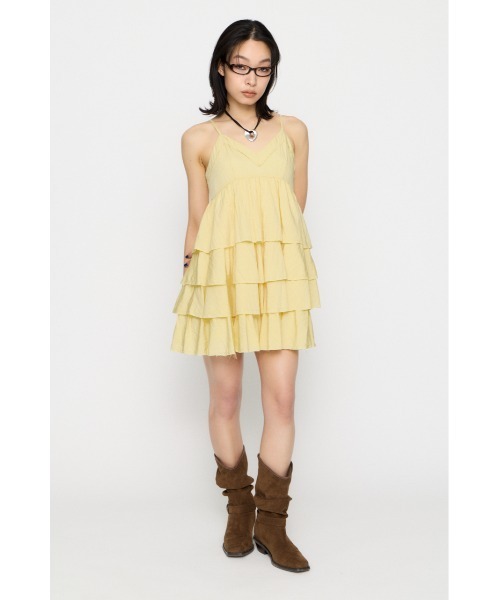 LAGUAGEM FRILL SKIRT 2PIECE オールインワン LAGUA GEM（ラグアジェム） ワンピース OVERLAP FRILL ワンピース