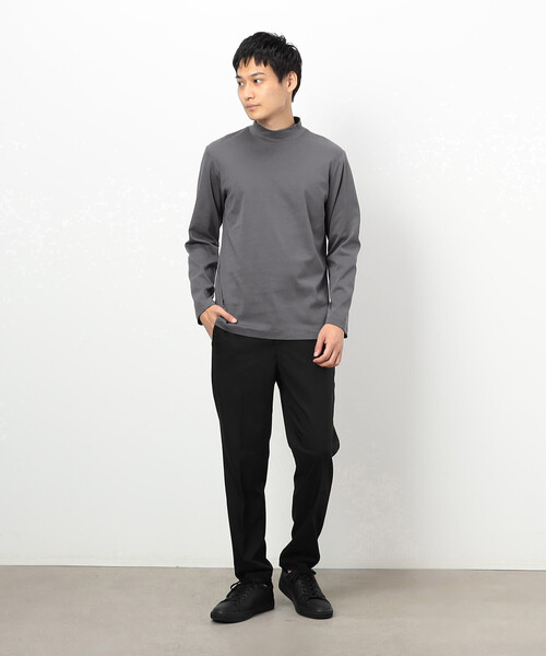 「COMME CA ISM」 長袖Tシャツ SMALL チャコール メンズ_画像7