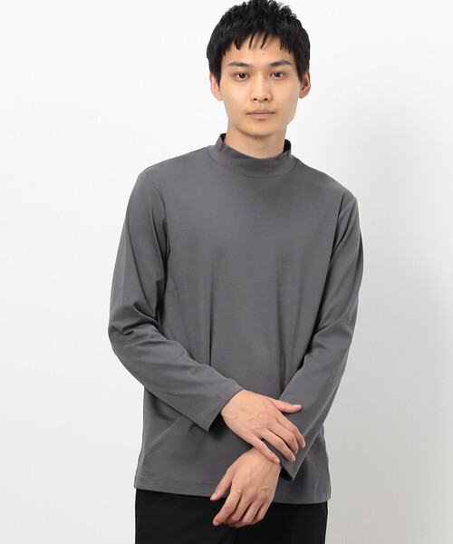 「COMME CA ISM」 長袖Tシャツ SMALL チャコール メンズ_画像9