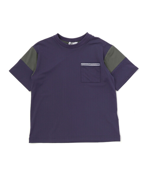 WASK（ワスク） tシャツ 「接触冷感」バイカラーポケットテープBIGT