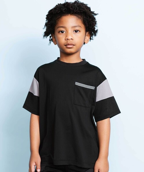 WASK（ワスク） tシャツ 「接触冷感」バイカラーポケットテープBIGT