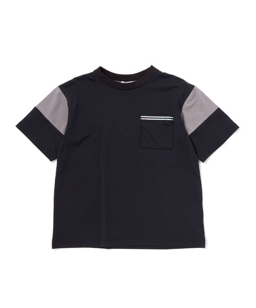 WASK（ワスク） tシャツ 「接触冷感」バイカラーポケットテープBIGT