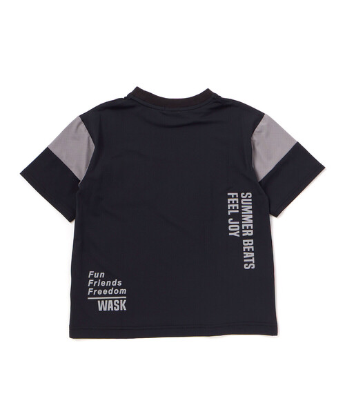 WASK（ワスク） tシャツ 「接触冷感」バイカラーポケットテープBIGT