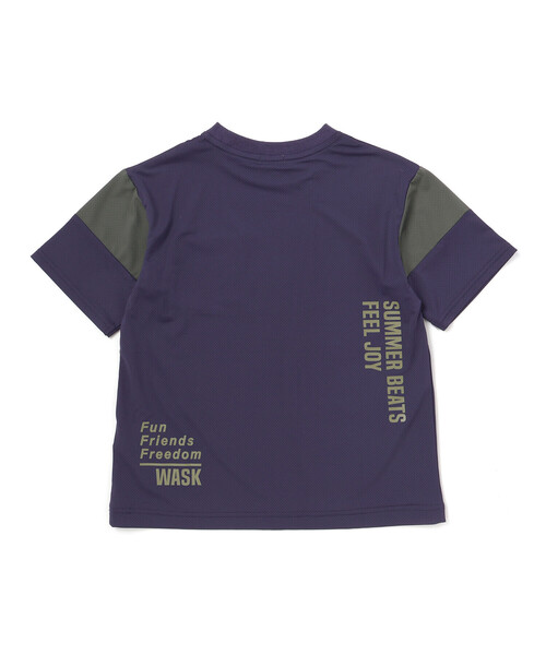 WASK（ワスク） tシャツ 「接触冷感」バイカラーポケットテープBIGT