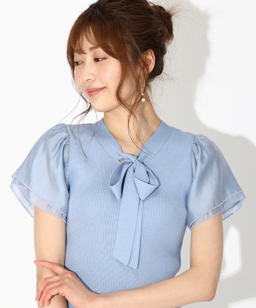 「MISCH MASCH」 半袖ニット M ブラウン レディース_画像5