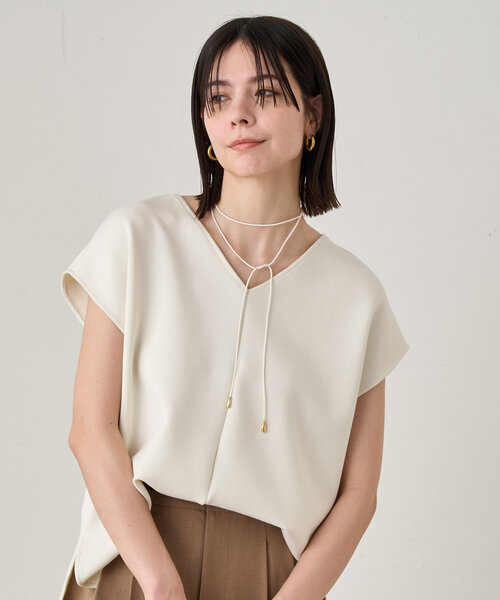 「LOUNGEDRESS」 半袖カットソー FREE アイボリー レディース_画像9
