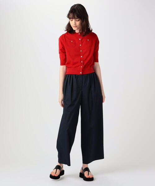 「CABaN」 7分袖ニット S グリーン レディース_画像9