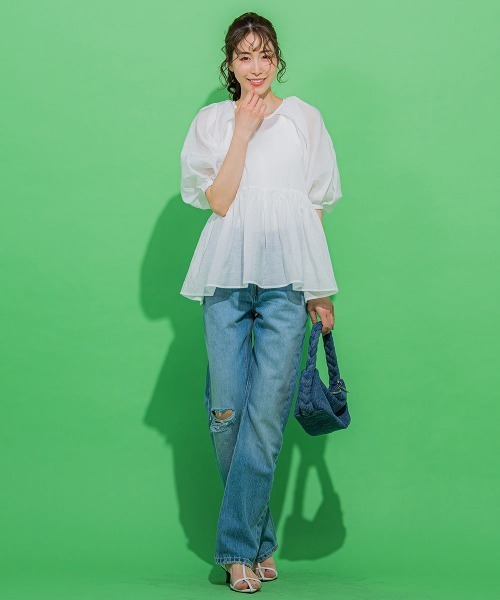 「VICKY」 半袖ブラウス M ブラック レディース_画像7