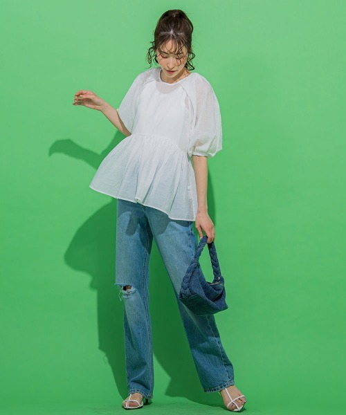 「VICKY」 半袖ブラウス M ブラック レディース_画像8