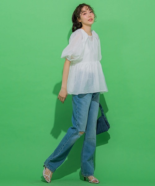 「VICKY」 半袖ブラウス M ブラック レディース_画像9