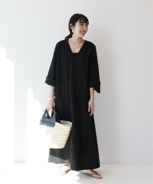 「journal standard L'essage」 7分袖ワンピース FREE ナチュラル レディース_画像2