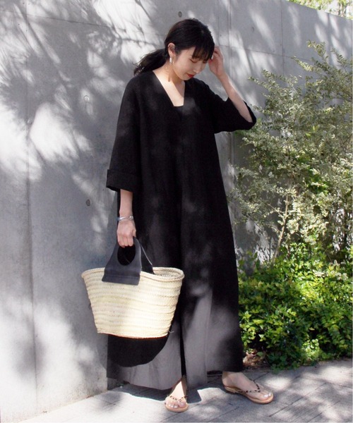 「journal standard L'essage」 7分袖ワンピース FREE ナチュラル レディース_画像9