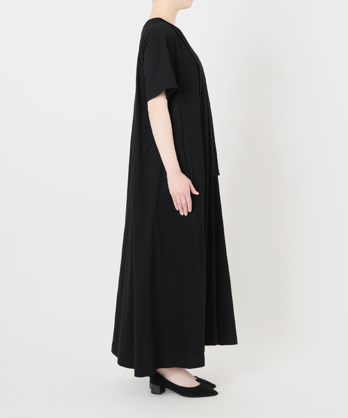 ワンピース 半袖 Tie-Neck Jersey Dress