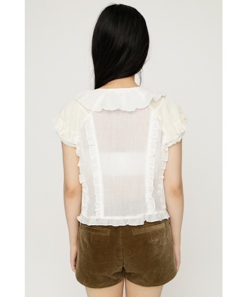 SLY（スライ） ブラウス シャツ 半袖 MIX FRILL COMPACT BL ミックス