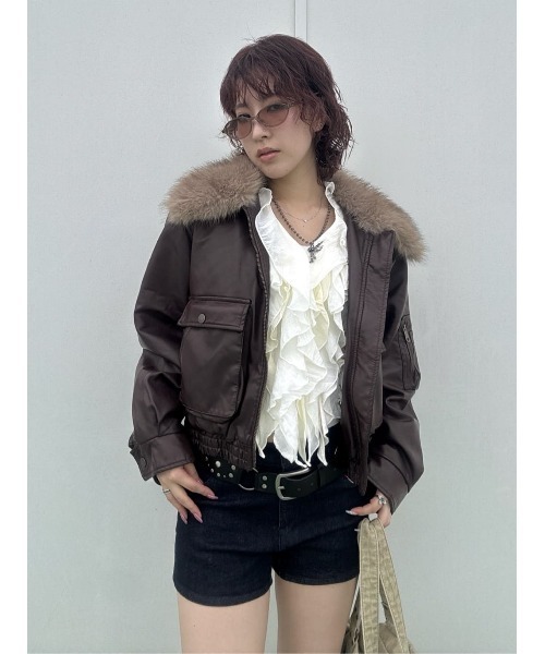 SLY（スライ） ブラウス シャツ 半袖 MIX FRILL COMPACT BL ミックス