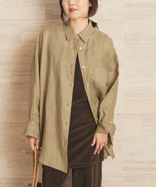 plage（プラージュ） ブラウス シャツ ramie karsey シャツ レディース