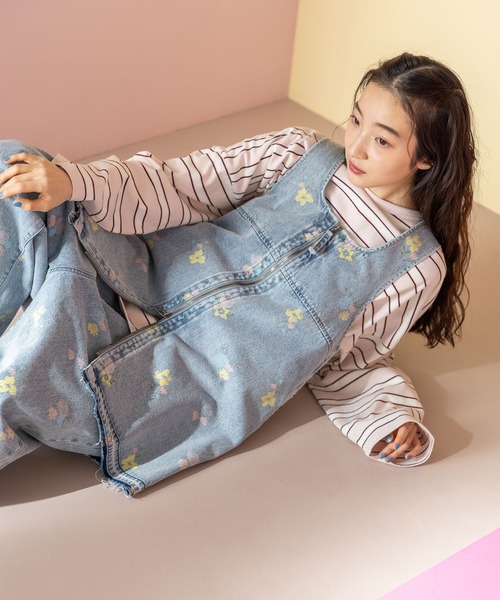 「niko and...」 ノースリーブチュニック LARGE インディゴブルー レディース_画像9