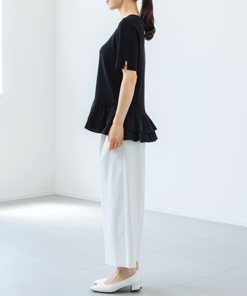 「Sono」 半袖ニット F ネイビー レディース_画像6