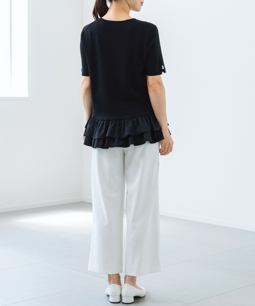 「Sono」 半袖ニット F ネイビー レディース_画像7