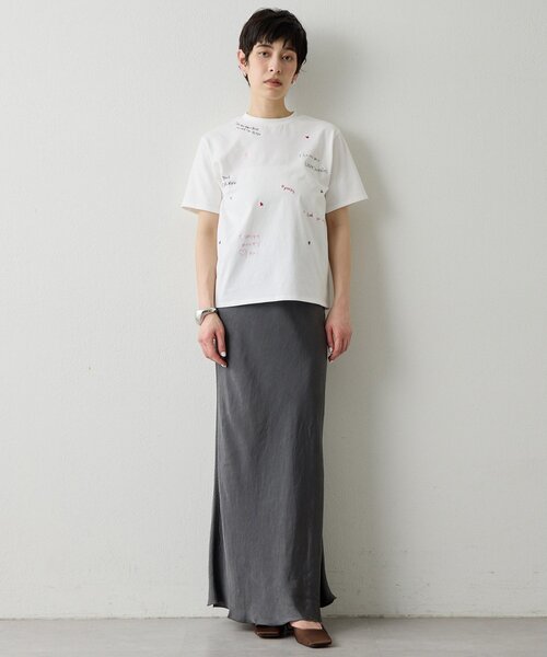 「THE PAUSE」 半袖Tシャツ FREE チャコールグレー レディース_画像5