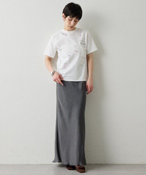 「THE PAUSE」 半袖Tシャツ FREE チャコールグレー レディース_画像6