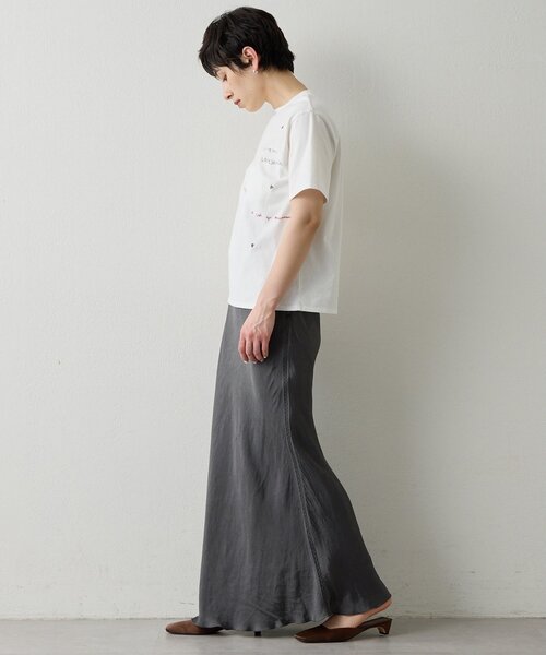 「THE PAUSE」 半袖Tシャツ FREE チャコールグレー レディース_画像7
