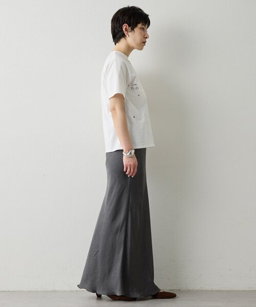 「THE PAUSE」 半袖Tシャツ FREE チャコールグレー レディース_画像8