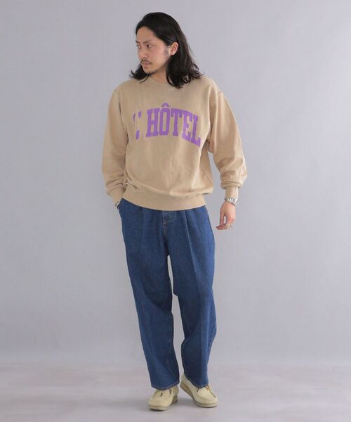 「Russell Athletic」 スウェットカットソー LARGE オフホワイト メンズ_画像2