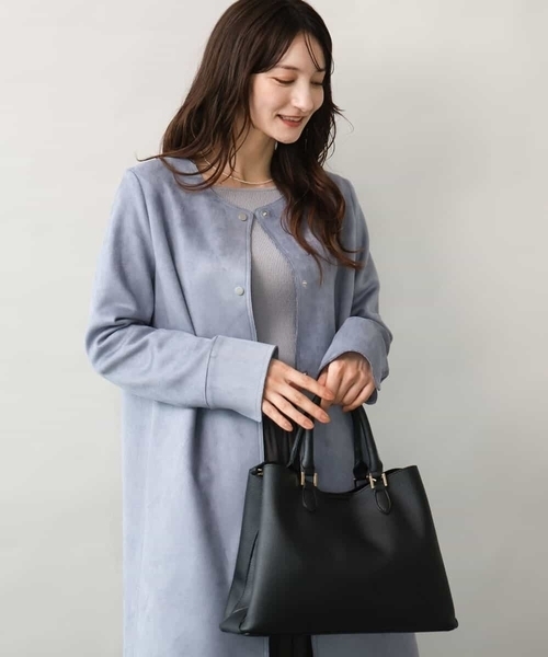 MK MICHEL KLEIN（エムケー ミッシェルクラン） ノーカラーコート