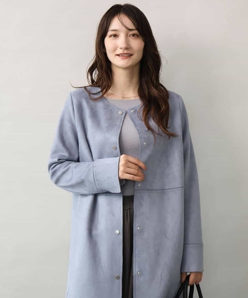 MK MICHEL KLEIN（エムケー ミッシェルクラン） ノーカラーコート