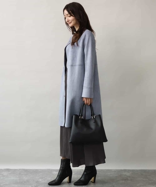 MK MICHEL KLEIN（エムケー ミッシェルクラン） ノーカラーコート