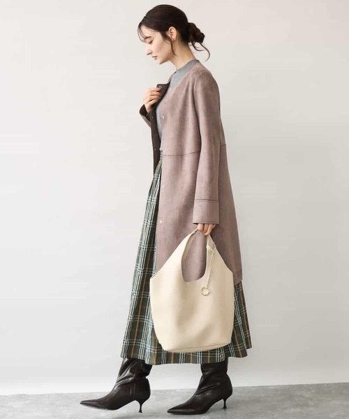 MK MICHEL KLEIN（エムケー ミッシェルクラン） ノーカラーコート