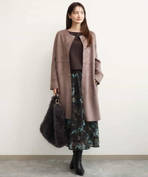 MK MICHEL KLEIN（エムケー ミッシェルクラン） ノーカラーコート