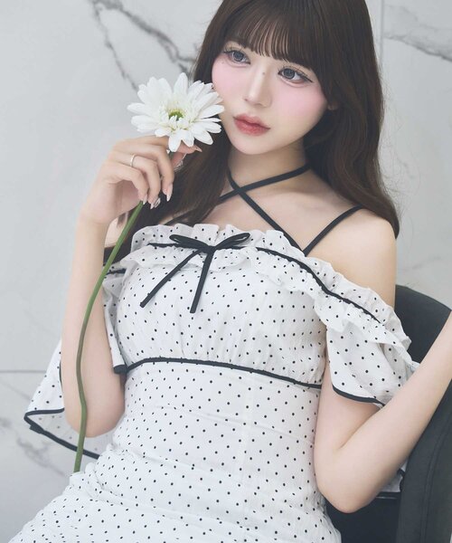 「Belle Charme」 半袖ワンピース FREE アイボリー レディース_画像2