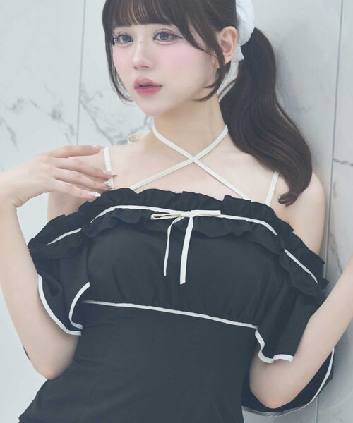 「Belle Charme」 半袖ワンピース FREE アイボリー レディース_画像6