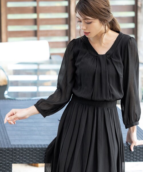 tocca シフォンコンビネーションワンピース Tiaclasse ワンピース シフォンギャザーワンピース : ZOZOTOWN