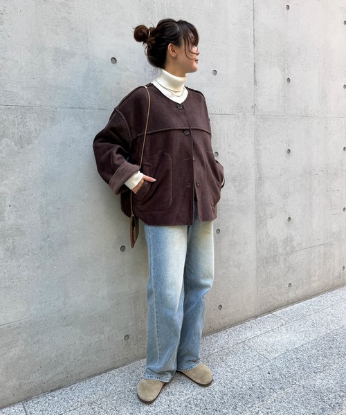 LBC（エルビーシー） ブルゾン アウター ボアコーデュロイリバ