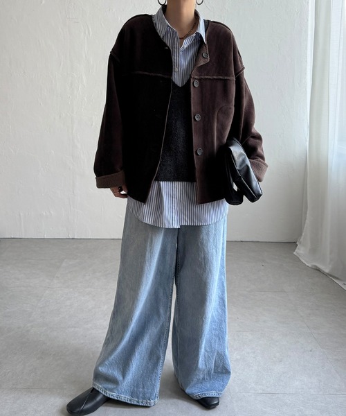 LBC（エルビーシー） ブルゾン アウター ボアコーデュロイリバ