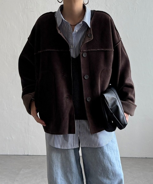 LBC（エルビーシー） ブルゾン アウター ボアコーデュロイリバ